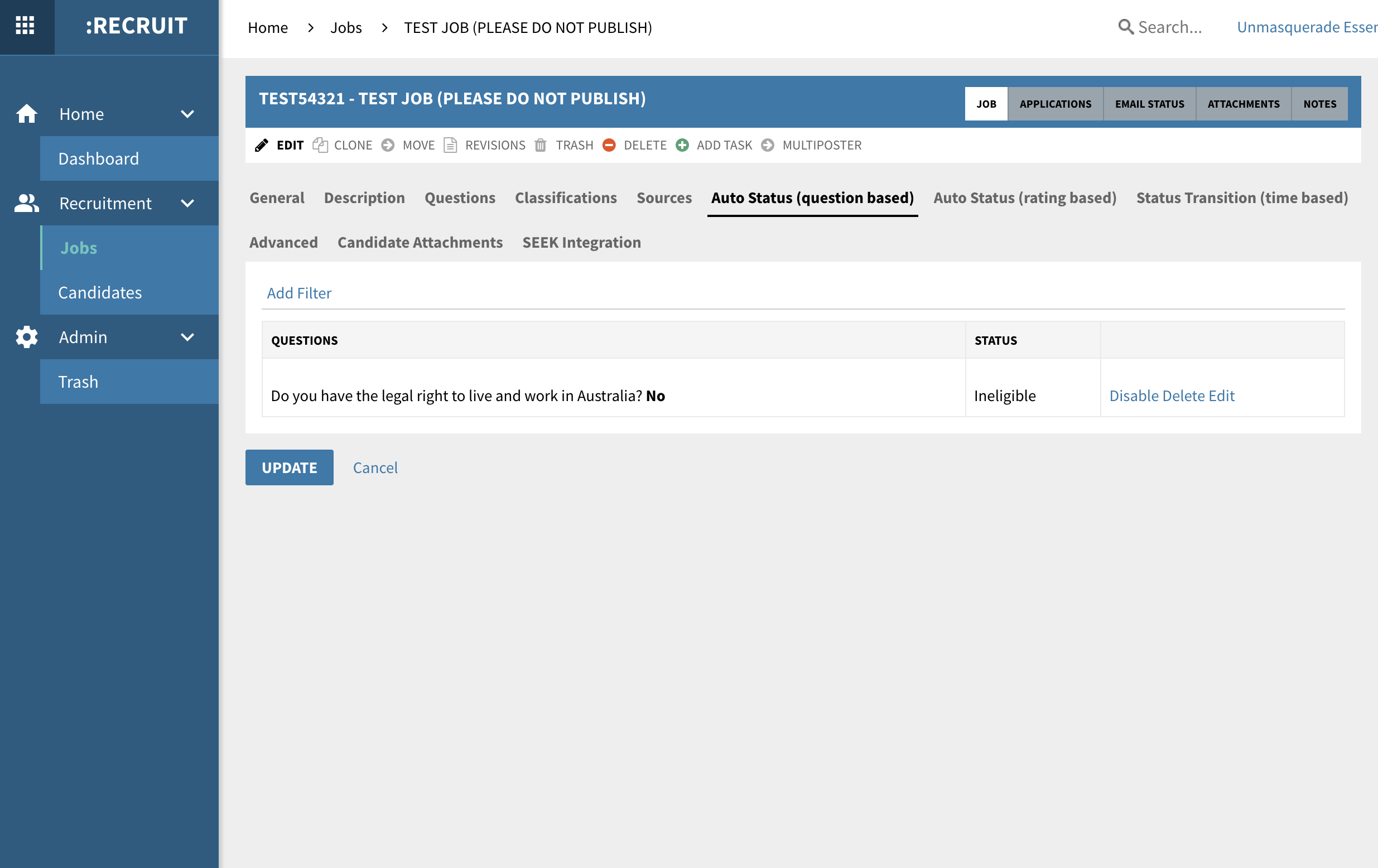 Save time screening candidates with easy automations