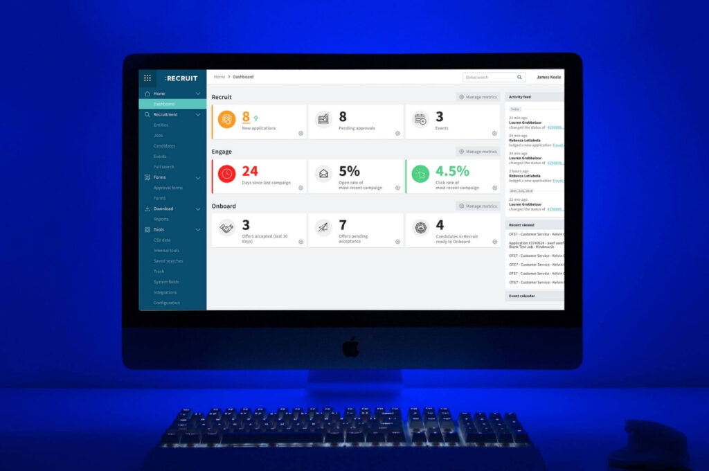 Instant Access to Key Data on Your :Recruit Dashboard
