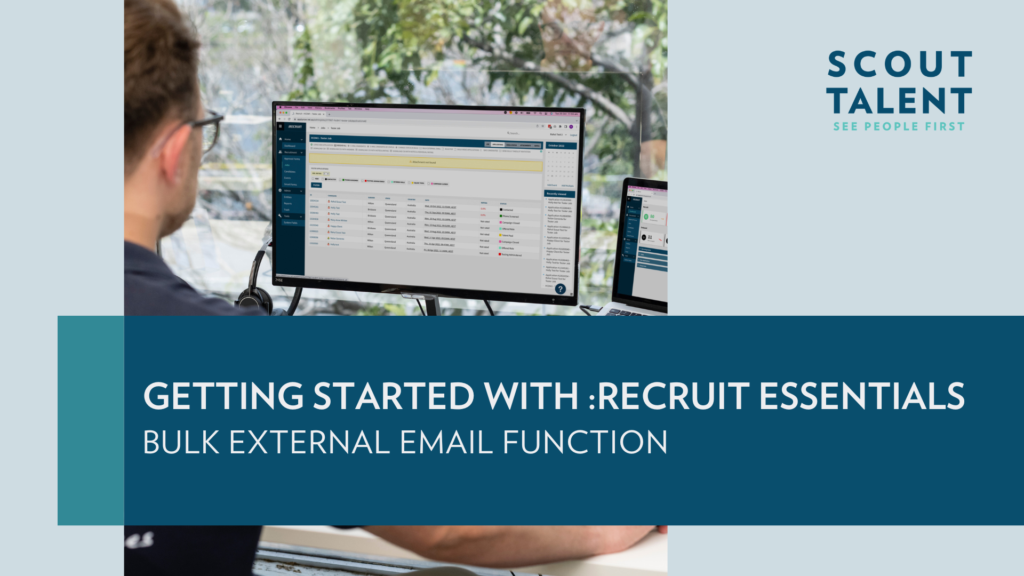 Getting Started With :Recruit Essentials: Use the Bulk External Email Function