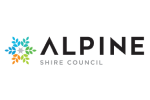 Alpine Shire Council logo with a multicolored flower emblem on the left and 'ALPINE SHIRE COUNCIL' text on the right