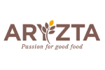 Aryzta logo featuring a yellow star between letters, with the slogan 'Foodservice for great joy' beneath