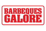 Barbeques Galore logo, red text on white background representing the brand