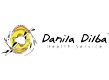 Logo for Dania Dibla Health Services featuring a circular emblem with a yellow heart and the brand name