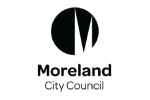 Moreland City Council logo with a black circular emblem above the text 'Moreland City Council'