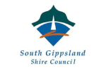 South Gippsland Shire Council logo with teal emblem and the council name beneath it.