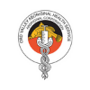 Circular medical emblem featuring a Caduceus over a shield colored in black, red, and gold, surrounded by text.