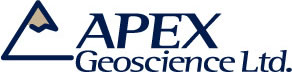 APEX Geoscience Ltd logo featuring a blue triangular peak icon and the company name.