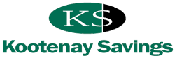 Kootenay Savings logo (green and teal KS emblem)