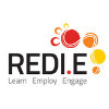 REDDIE logo featuring red and orange circular accents around the name with the slogan Learn, Employ, Engage.